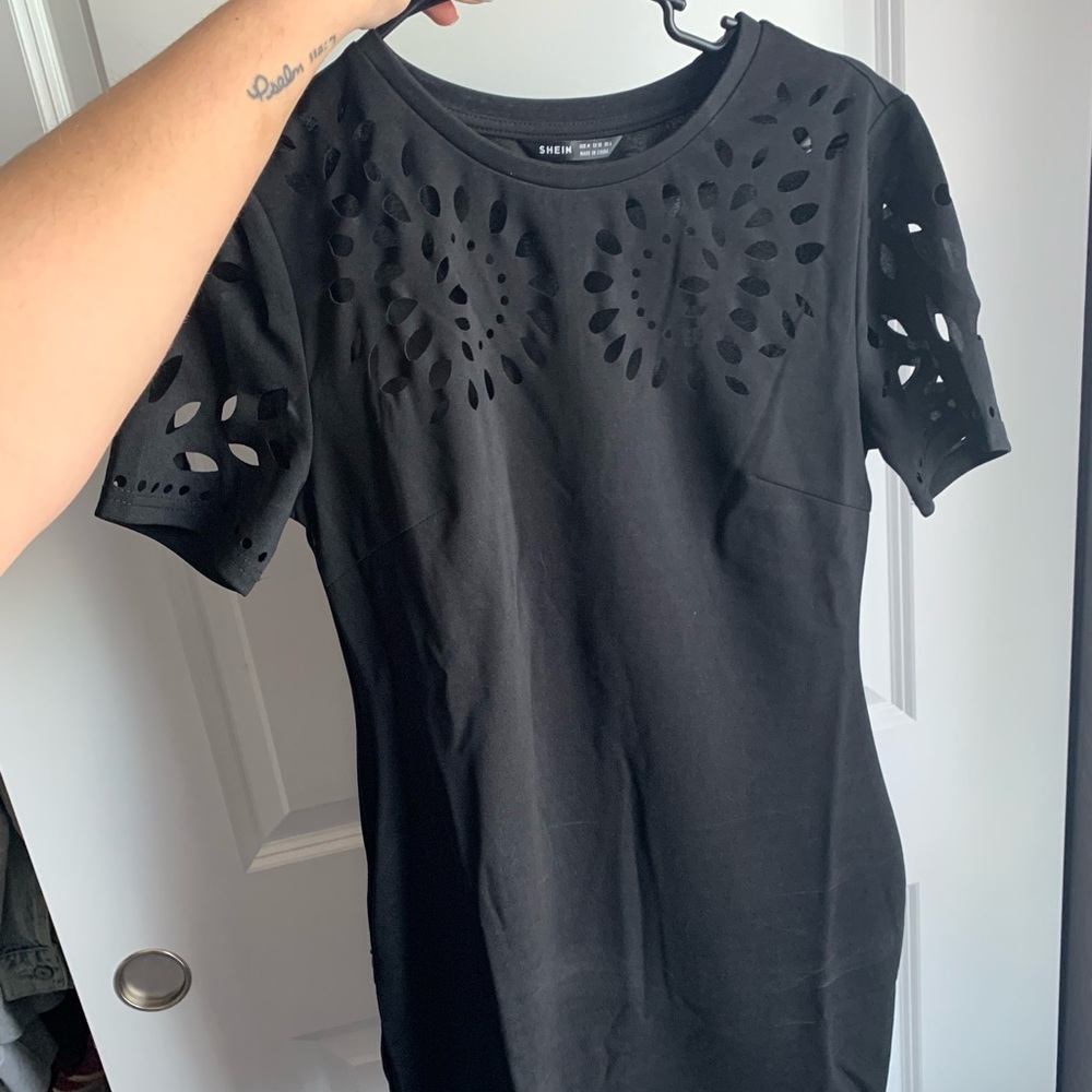 Black dress with open detailing